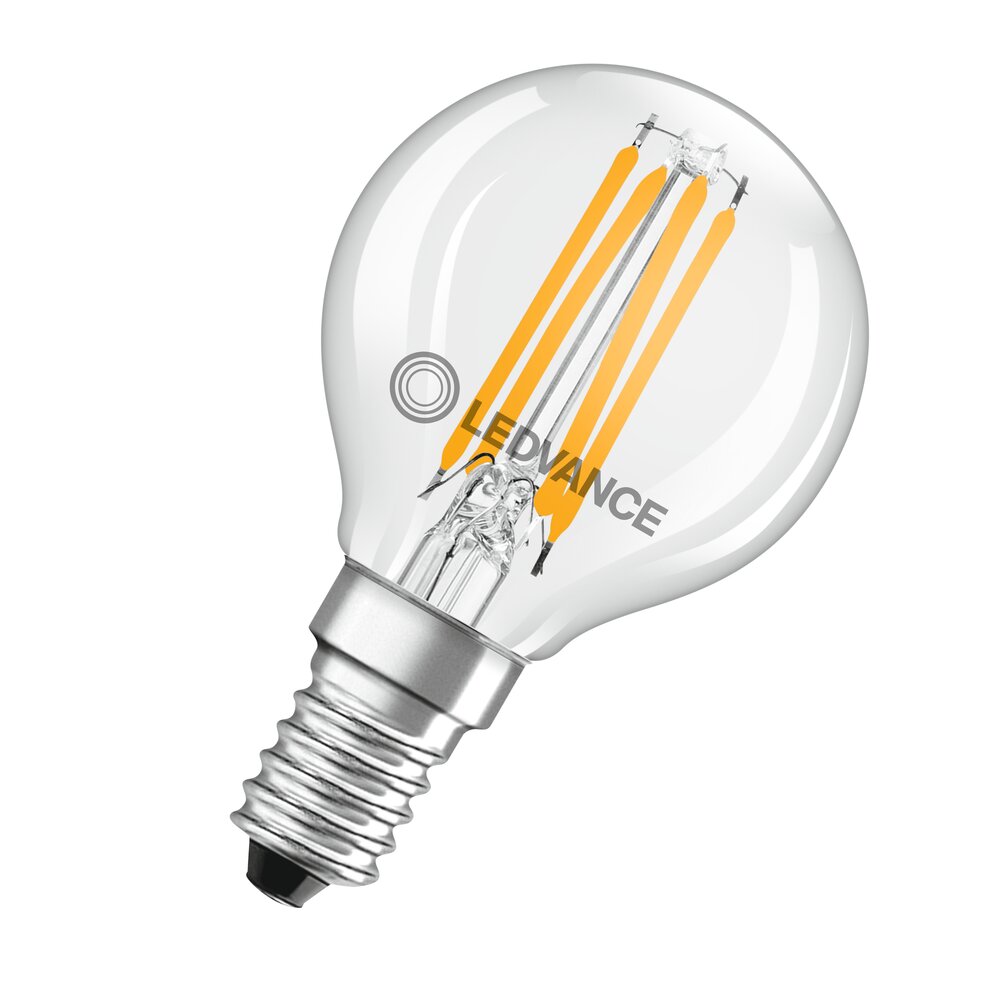 LED CLASSIC P V 4W 827 Clear E14