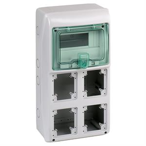 Mureva - Quadros para tomadas - 4 aberturas - 1x8 módulos
