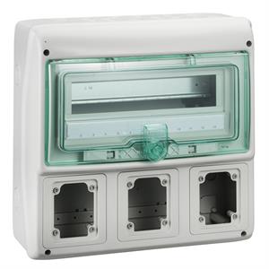 Mureva - Quadros para tomadas - 3 aberturas - 1x12 módulos