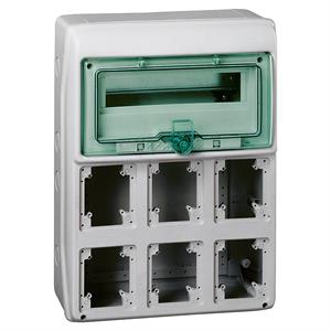 Mureva - Quadros para tomadas - 6 aberturas - 1x12 módulos