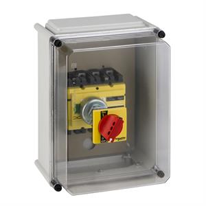 quadro isolante IP55 - manípulo vermelho - plástico - para Interpact INS250