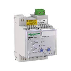 residual current protection relay, Vigirex RH99M, 30 mA to 30 A, 440 VAC to 525 VAC 50/60 Hz, local manual reset