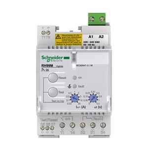 residual current monitoring relay, Vigirex RH99M, 30 mA to 30 A, 440 VAC to 525 VAC 50/60 Hz, automatic reset