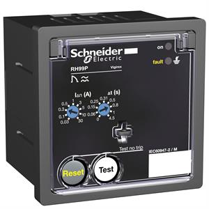 residual current protection relay, Vigirex RH99P, 30 mA to 30 A, 110 VAC to 130 VAC 50/60 Hz, local manual reset