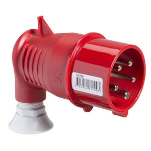 PratiKa wander plug - 90° angled - 16 A - 3P + N + E - 380...415 V AC - IP44