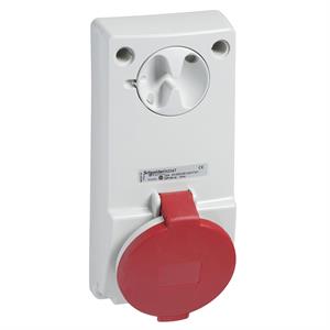 Unika interlocked socket - 16 A - 3P + E - 380...415 V AC - IP44 - panel