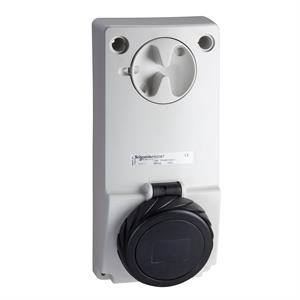 Unika interlocked socket - 16 A - 3P + E - 480...500 V AC - IP65 - panel