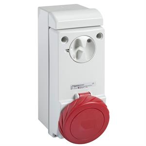 Unika interlocked socket - 16 A - 3P + E - 380...415 V AC - IP65 - wall