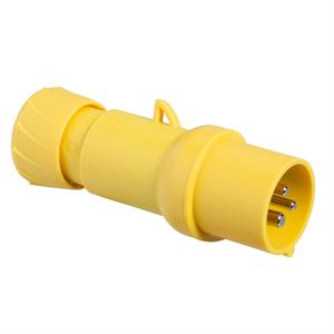 PratiKa wander plug - straight - 16 A - 2P + E - 100...130 V AC - IP44