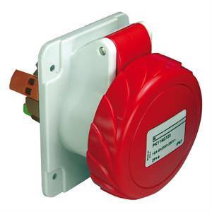 PratiKa socket - fast - straight - 16A - 3P + N + E - 380...415 V AC - panel