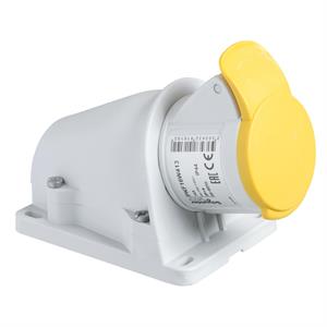PratiKa socket - screw - angled - 16A - 3P + N + E - 100...130 V AC - wall