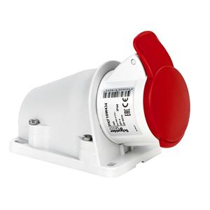 PratiKa socket - screw - angled - 16A - 3P + E - 380...415 V AC - wall