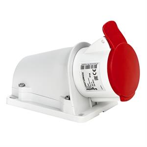PratiKa socket - screw - angled - 32A - 3P + E - 380...415 V AC - wall