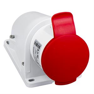 PratiKa socket - screw - angled - 32A - 3P + N + E - 380...415 V AC - wall