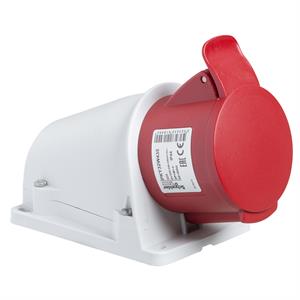 PratiKa socket - fast - angled - 16A - 3P + E - 380...415 V AC - wall