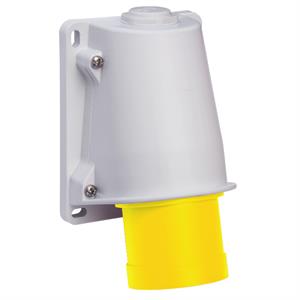 PratiKa plug - angled - 16A - 2P + E - 100...130 V AC - IP44 - wall-mounted