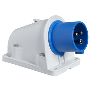 PratiKa plug - angled - 16A - 2P + E - 200...250 V AC - IP44 - wall-mounted