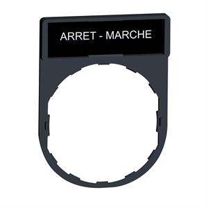 Suporte 30 x 40 mm com legendaa 8 x 27 mm - arret-marche