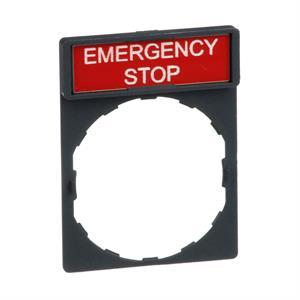 Suporte 30 x 40 mm com legendaa 8 x 27 mm - emergência  gency stop
