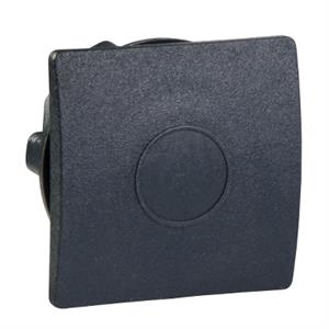 Tampão quadrado para unidades ø 22 mm - preto - conjunto  de 10