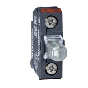 Bloco luminoso, Harmony XALD, XALK, branco, para cabeça 22mm, LED universal, montagem na parte de trás do invólucro, 230...240V AC