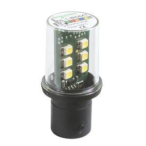 Lâmpada led branco para sinalização - ba 15d - 230 v