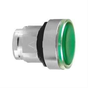 Cabeça de botão de pressão iluminada - ø 22 - verde