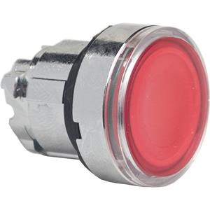 Cabeça de botão de pressão iluminada - ø 22 - vermelha