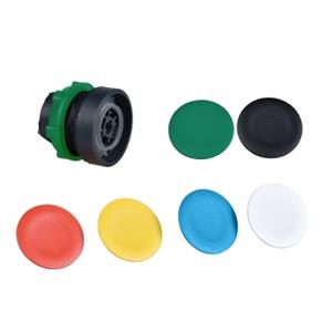 Cabeça botão 6 cápsulas cores difrentes à face para aro de fixação plástico
