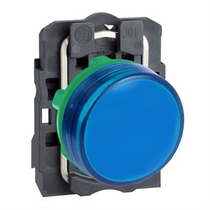 Sinalizador led - azul 110...120vca c/ aro fix plástico