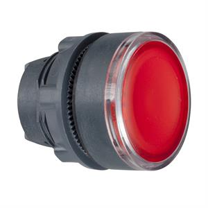 Cabeça botão cápsula vermelha para led à face para aro de fixação plástico