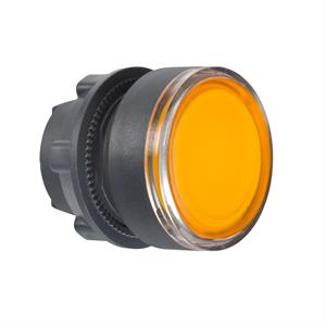 Cabeça botão cápsula amarela para led à face para aro de fixação plástico