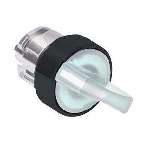 Cabeça de interruptor selector iluminada - 3 posições - ø 22 - branca