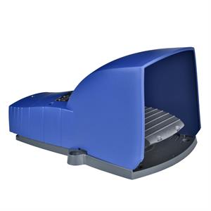 Interruptor de pedal único XPE-B – com tampa – plástico - azul - 2NC+2NO