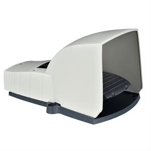 Interruptor de pedal único XPE-G – com tampa – plástico - cinzento - 1NC+1NO
