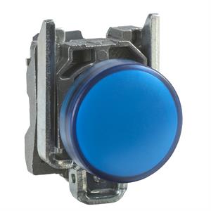 Sinalizador led - azul 110...120vca c/ aro fix met