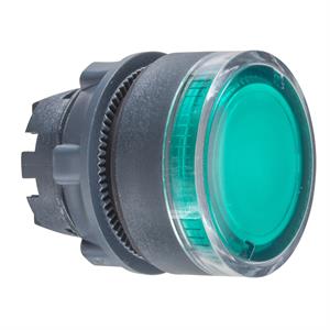 Cabeça de botão de pressão iluminada - ø 22 - verde