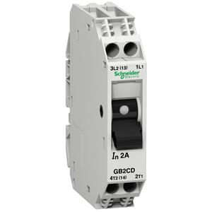 disjuntor TeSys para circuitos de comando - GB2-CD – 8 A - 1 pólo+N - 1d