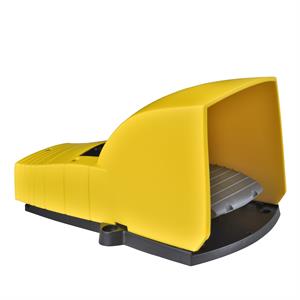 Interruptor de pedal único XPE-Y – com tampa – plástico - amarelo - 1NC+1NO