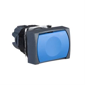 Cabeça de botão de pressão rectangular - ø 16 - azul