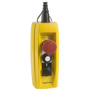 Estação de controlo pendente xac-b - 2 botões de pressão 1 paragem de emergência