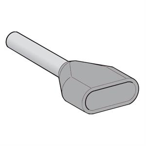 extremidade de cabo duplo isolada – tamanho médio – 2,5 mm² - cinzento