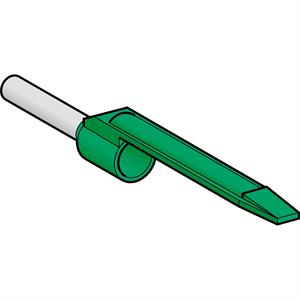 ponteira simples com porta-referências – tamanho médio – 0,34 mm² - verde