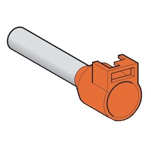 ponteira simples p/ lingueta porta-ref. de encaixar – tm médio – 4 mm² - laranja