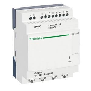 Relé inteligente compacto zelio logic - 12 e s - 24 v ca – relógio – sem ecrã