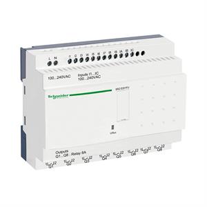 Relé intelig. compacto zelio logic - 20 e s – 100..240 v ca – relógio – sem ecrã