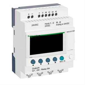 Relé programável Zelio logic - 10 e s - 24 v cc – relógio - ecrã