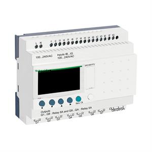 Relé programável Zelio logic - 26 e s - 100..240 v ca – relógio - ecrã