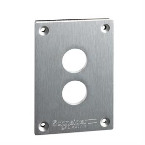 Placa frontal perfurada - xap-e - metal - 2 aberturas horizontais