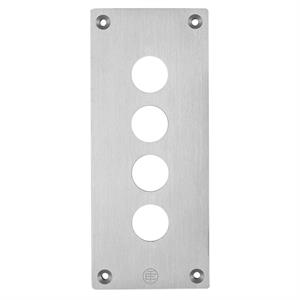 Placa frontal perfurada - xap-e - metal - 4 aberturas horizontais